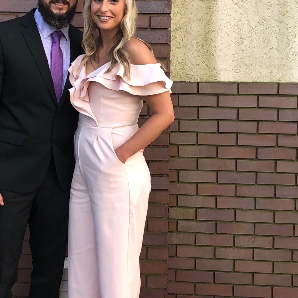 Pale pink boutique Jumpsuit with pockets